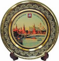 Подарочная тарелка с орнаментом «Московский Кремль»