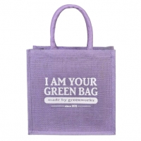 Сумка из джута «I Am Your Green Bag» лаванда