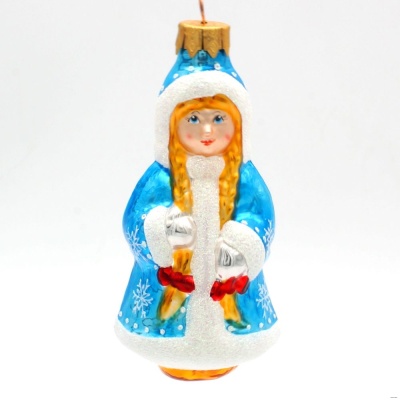 Ёлочная игрушка «Снегурочка» в синей шубке
