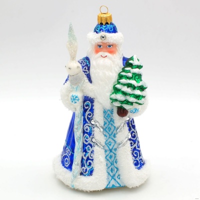 Ёлочная игрушка «Дед Мороз в синей шубе»
