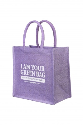 Сумка из джута «I Am Your Green Bag» лаванда