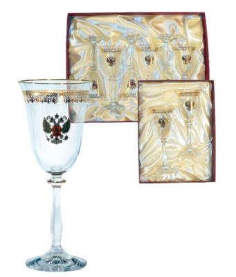 Набор фужеров для шампанского «Герб Российской Федерации»