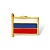 Значок на лацкан «Российский Флаг» серебро эмаль