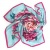 Платок «Фламинго» с ручной подшивкой