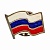 Значок на лацкан «Флаг РФ» серебро эмаль