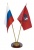 Подставка офисная с гербом и флагом РФ и Москвы