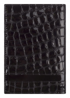 Обложка для паспорта чёрная с кристаллами Swarovski