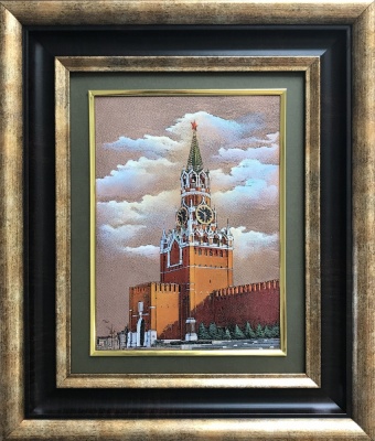 Гравюра «Спасская башня Кремля»