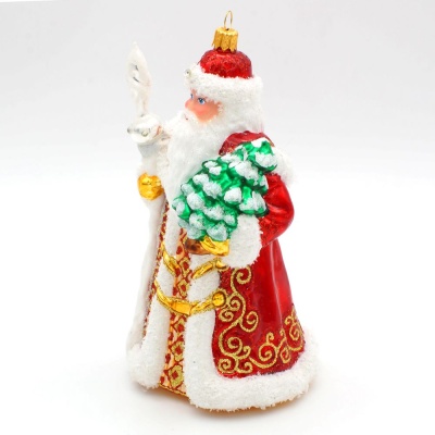 Ёлочная игрушка «Дед мороз с посохом»